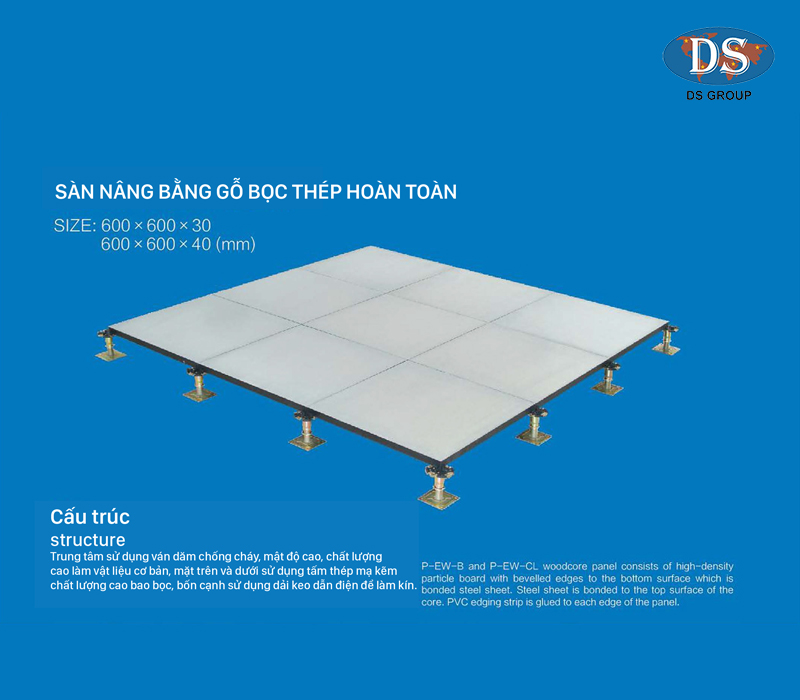 Sàn nâng gỗ bọc thép hoàn toàn
